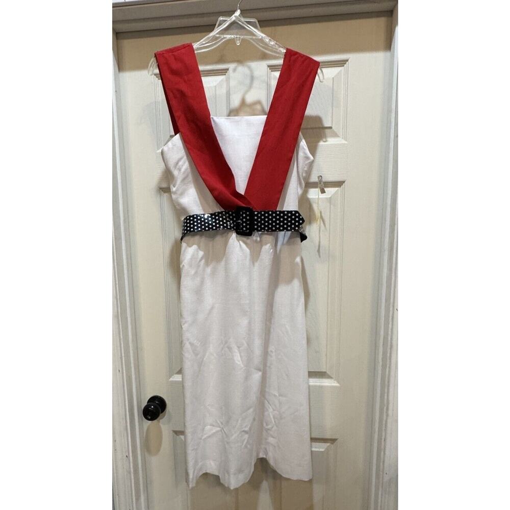 Vintage 60’s Cora’s Closet Juniors Red White And Blue Polka Dots Belt NWT